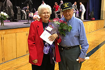 Randi Dale and Jim Sharp together following the auditorium dedication. Image courtesy of Julee Thomas.