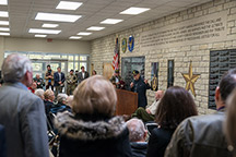 Jim Sharp speaks during dedication. Image courtesy of Tom Parish.