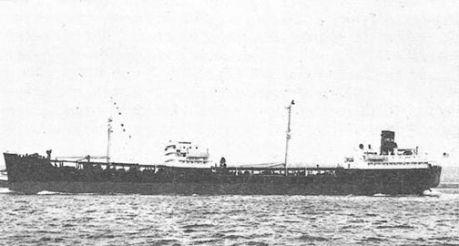 Steam Tanker that Ben Bayles was serving on, U.S.S. Patrick J. Hurley.