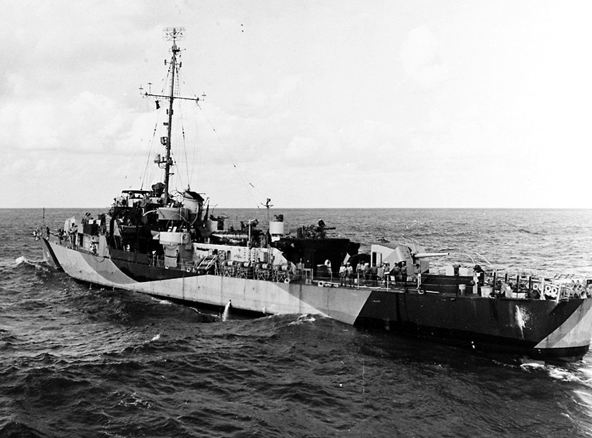 USS Jaccard DE-355 - Courtesy Naval History and Heritage Command.