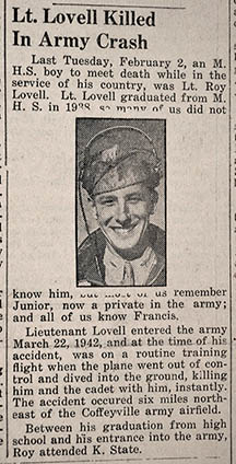 The Manhattan Mercury reports Roy's death.